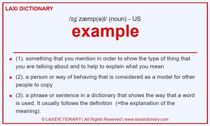 Definition example in American English