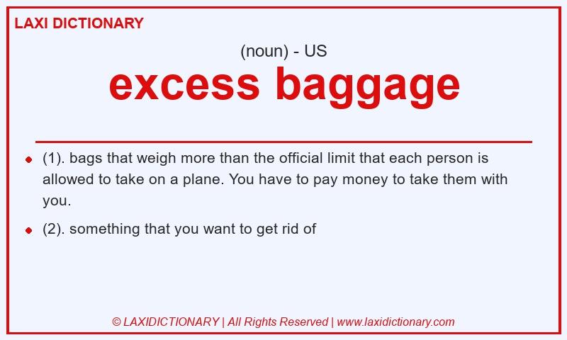 Definition excess baggage in American English