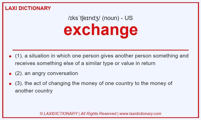 Definition exchange in American English