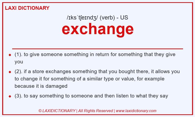 Definition exchange in American English