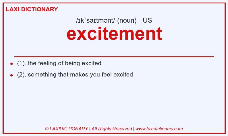 Definition excitement in American English