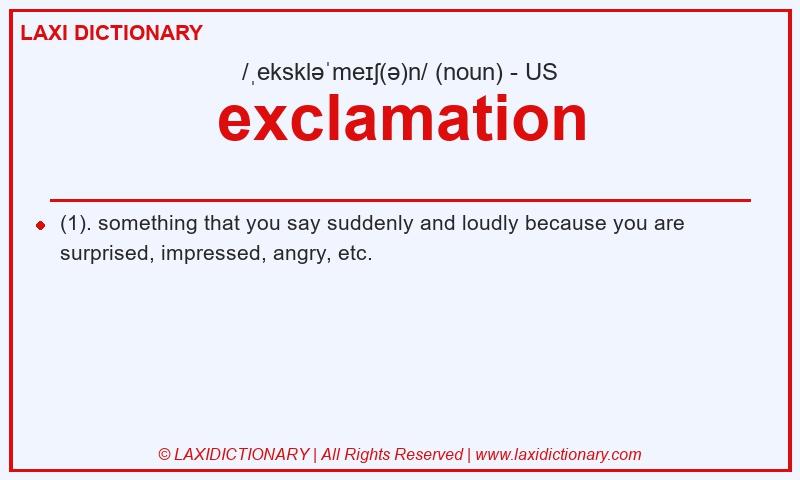 Definition exclamation in American English