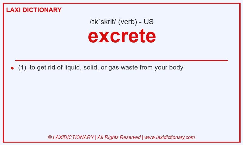 Definition excrete in American English