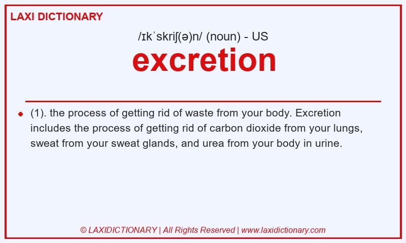 Definition excretion in American English