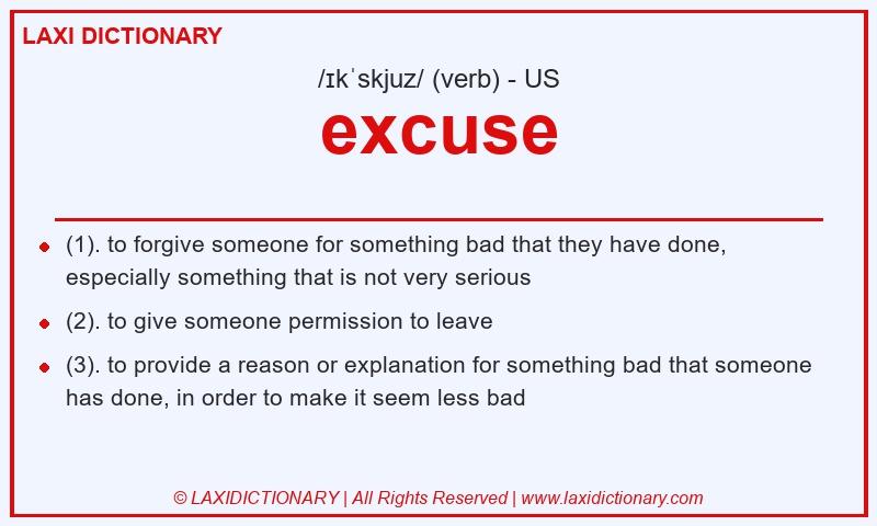 Definition excuse in American English