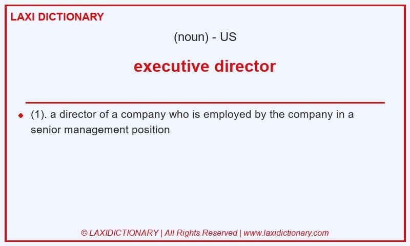 Definition executive director in American English