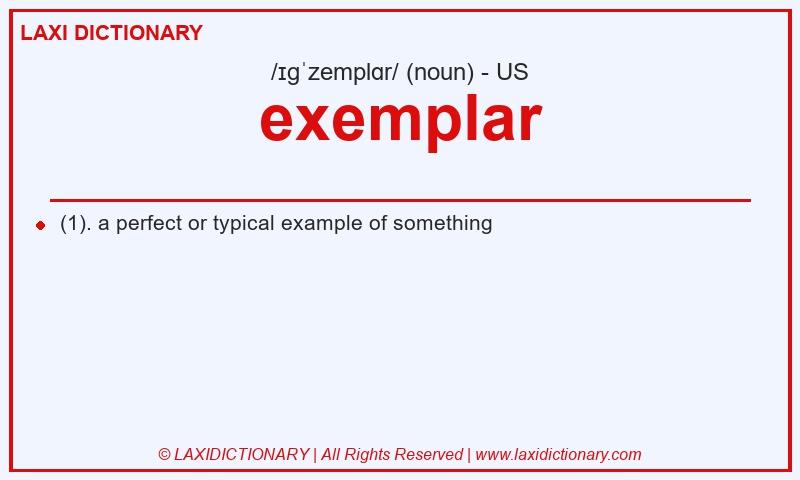 Definition exemplar in American English