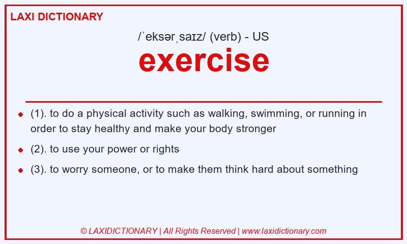 Definition exercise in American English