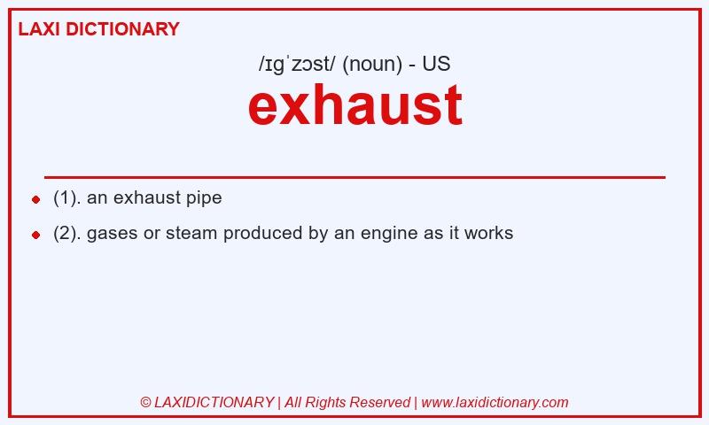 Definition exhaust in American English