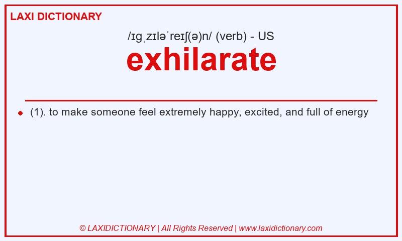 Definition exhilarate in American English