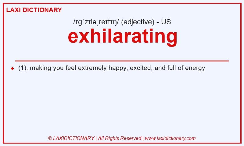 Definition exhilarating in American English