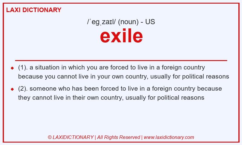 Definition exile in American English