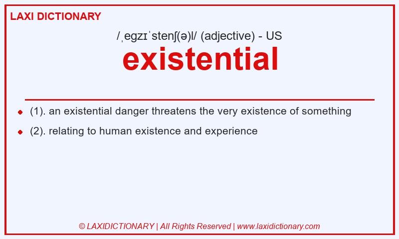 Definition existential in American English