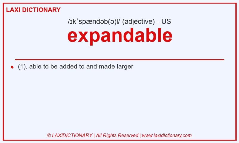 Definition expandable in American English