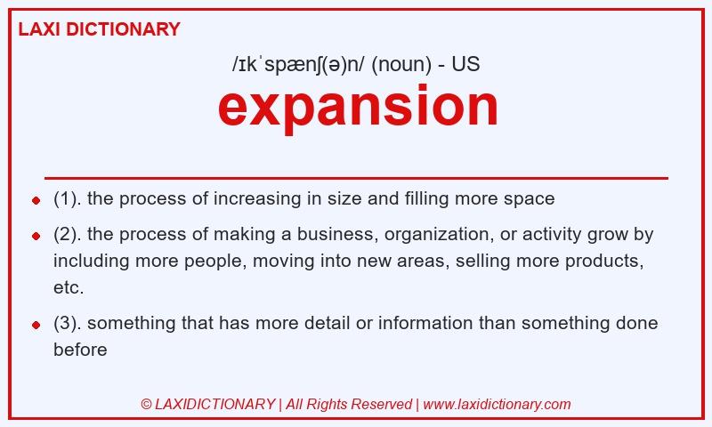 Definition expansion in American English