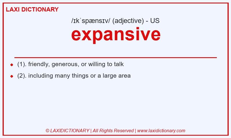 Definition expansive in American English