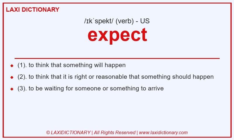 Definition expect in American English