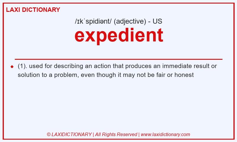 Definition expedient in American English
