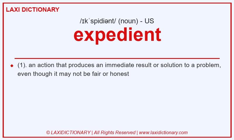 Definition expedient in American English