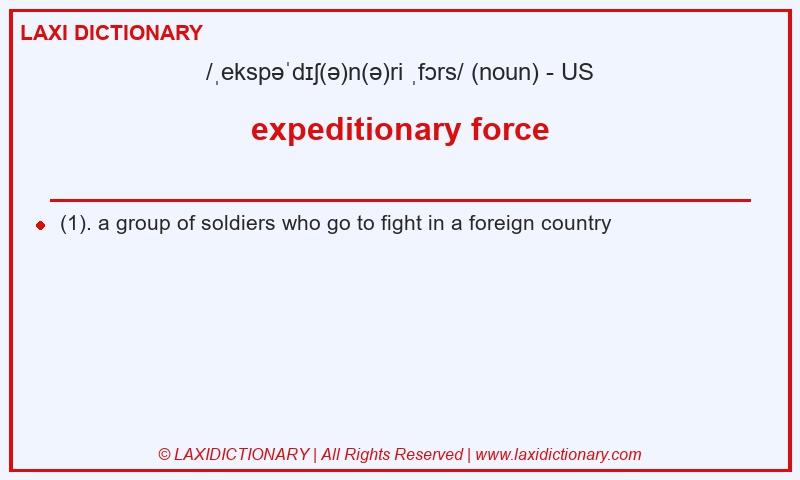 Definition expeditionary force in American English