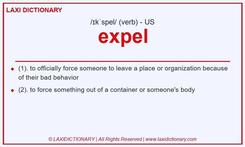 Definition expel in American English