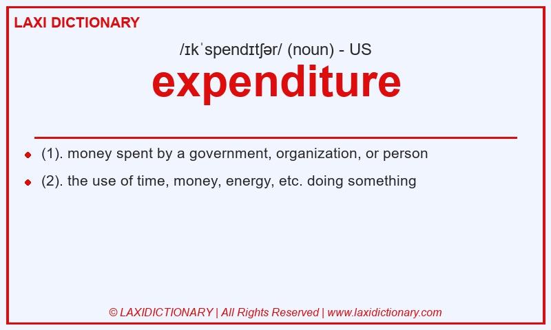 Definition expenditure in American English