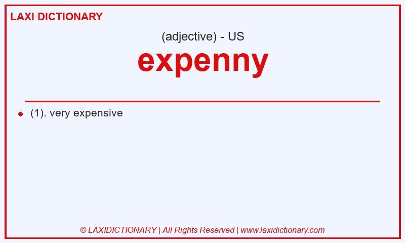 Definition expenny in American English