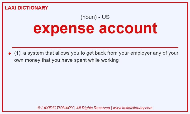 Definition expense account in American English