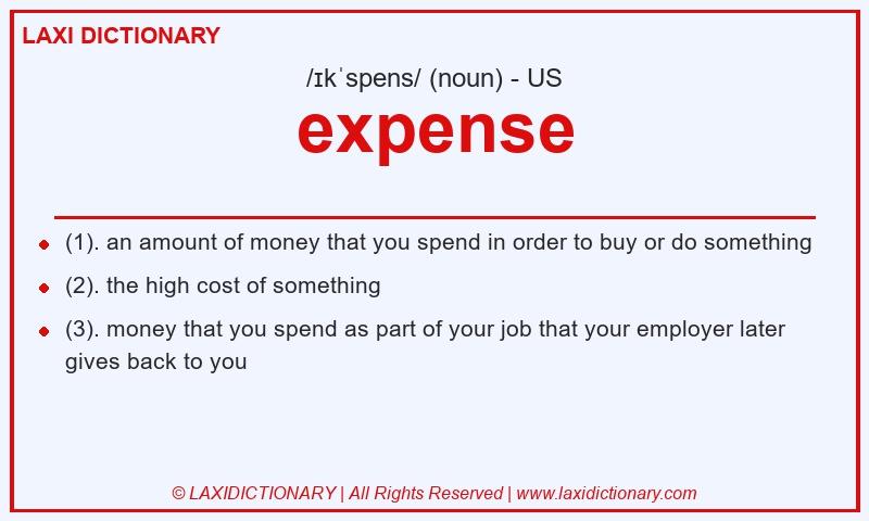 Definition expense in American English