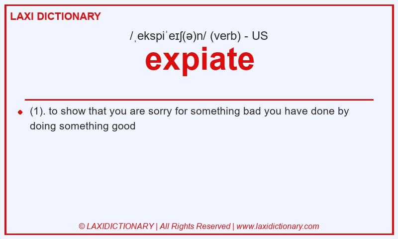 Definition expiate in American English