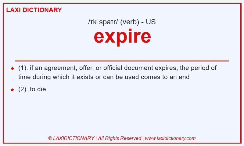 Definition expire in American English