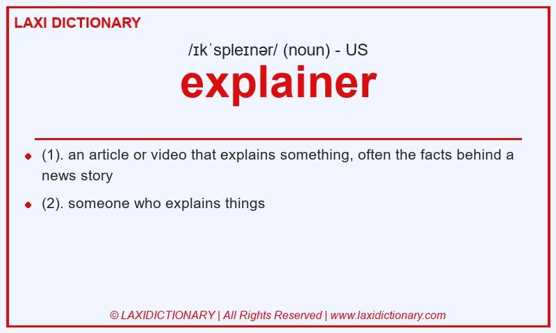 Definition explainer in American English