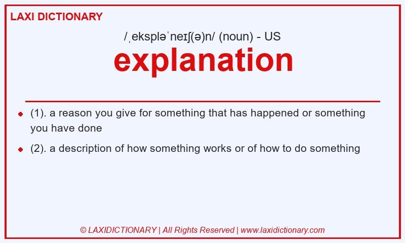 Definition explanation in American English