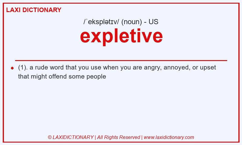 Definition expletive in American English