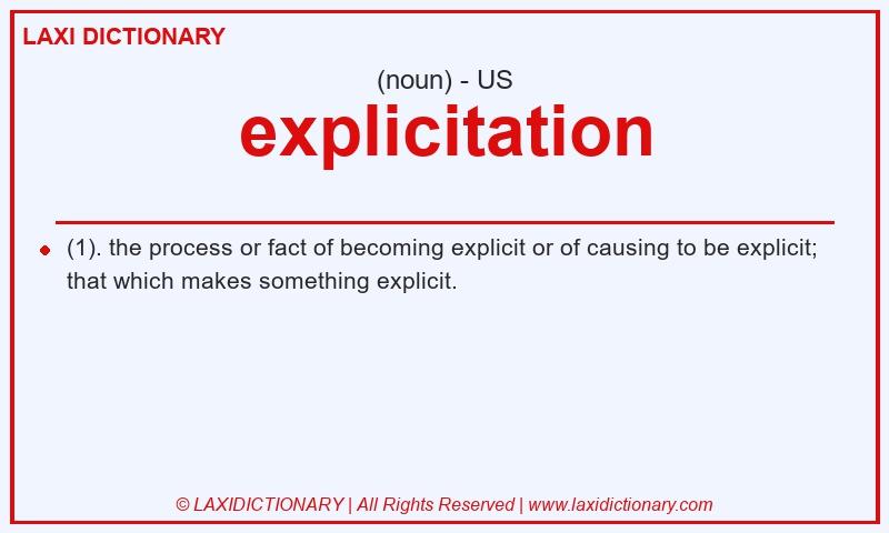 Definition explicitation in American English