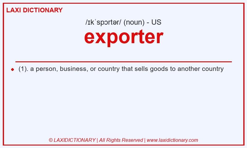 Definition exporter in American English