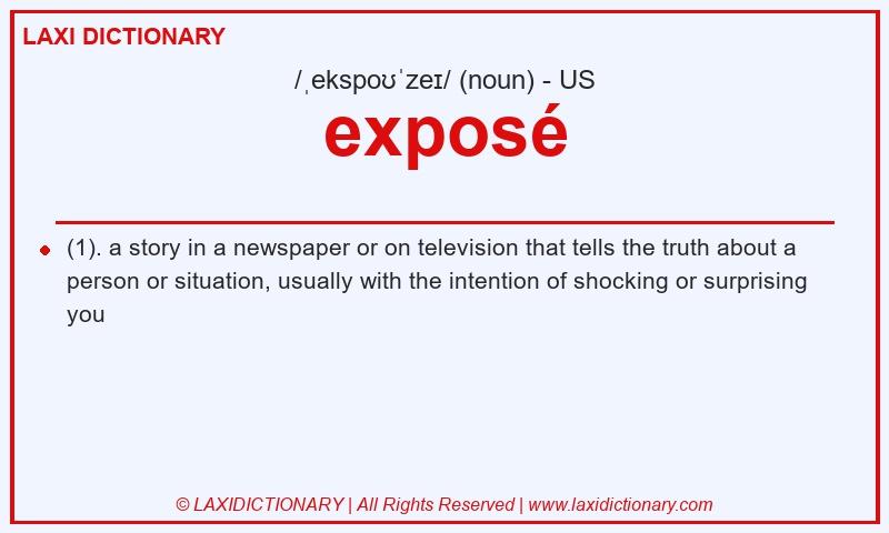 Definition exposé in American English