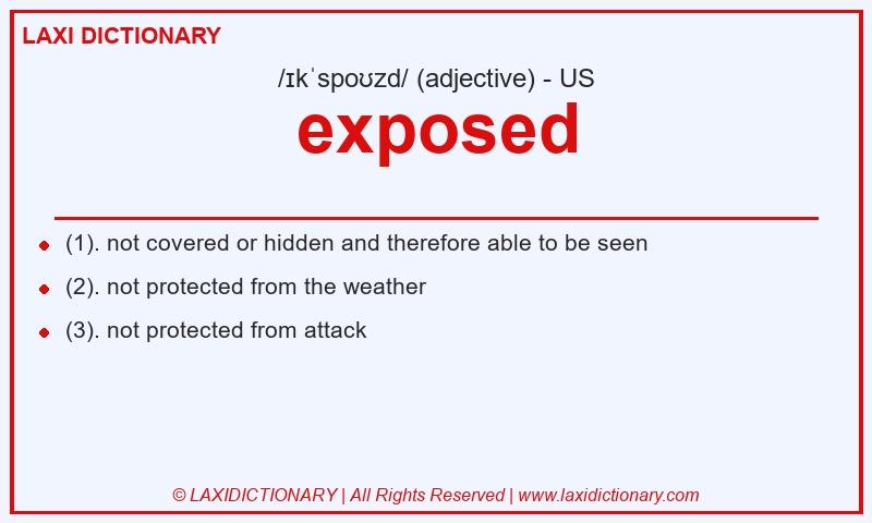 Definition exposed in American English