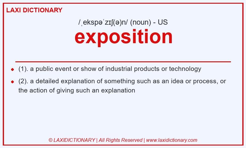 Definition exposition in American English