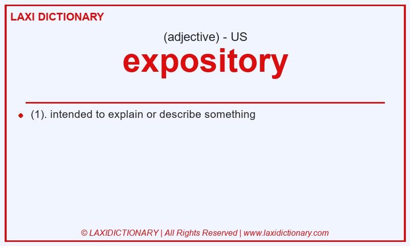 Definition expository in American English