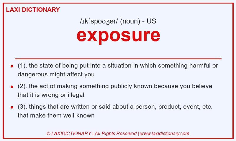 Definition exposure in American English