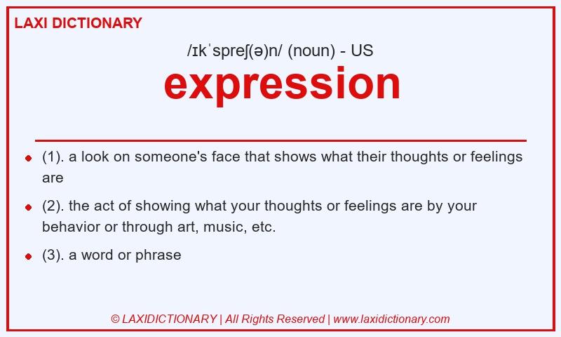 Definition expression in American English