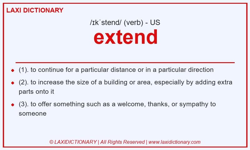 Definition extend in American English