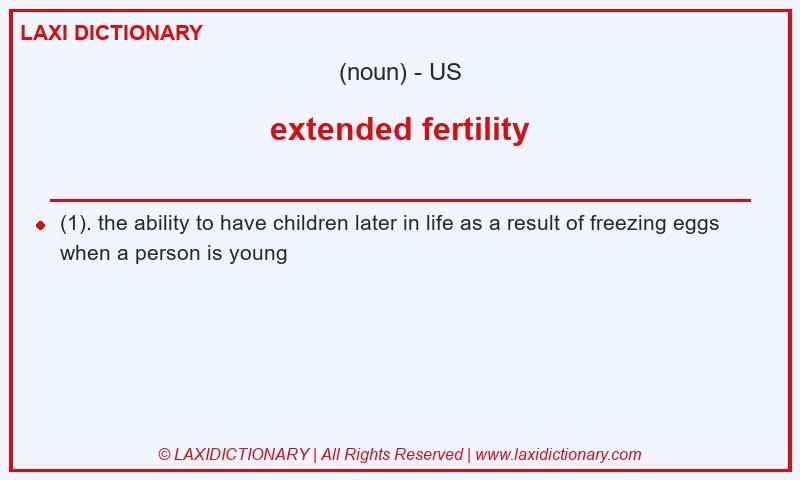 Definition extended fertility in American English