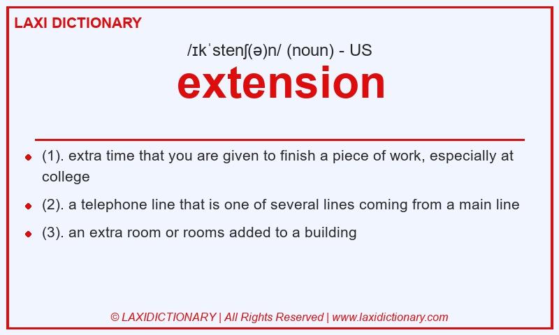 Definition extension in American English