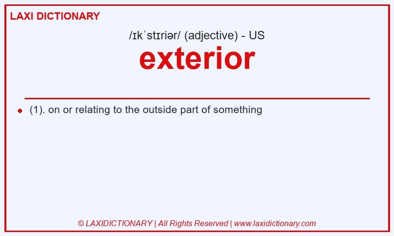 Definition exterior in American English