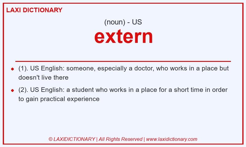 Definition extern in American English