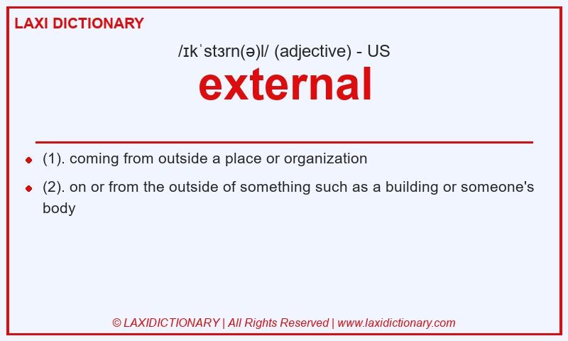 Definition external in American English