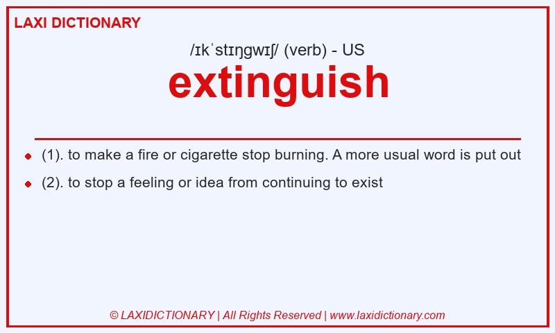Definition extinguish in American English