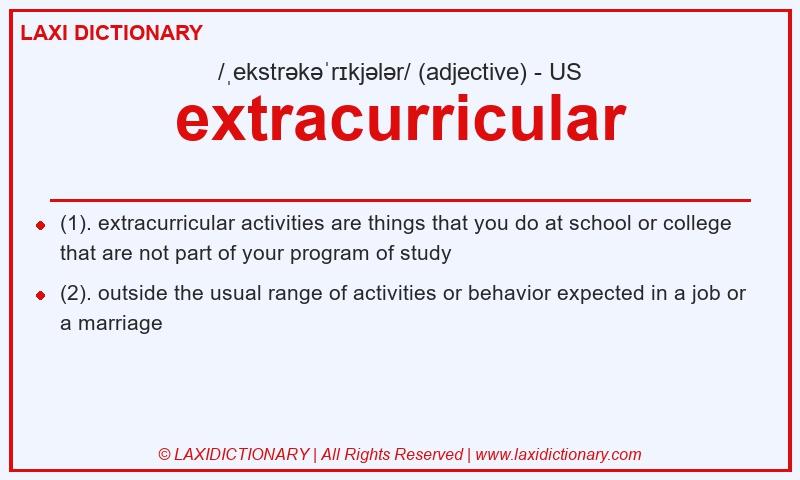 Definition extracurricular in American English